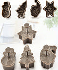 4-piece Christmas plunger cookie cutters
