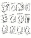 12pcs Christmas stainless steel cookie cutter set on white background