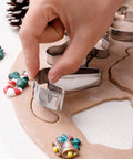 Christmas cookies cut with the set