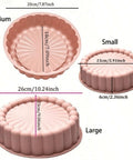 Deluxe Fluted Round Silicone Cake Mold size chart – large 26cm x 6cm Munchies Tools