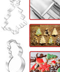 Christmas tree and snowman cookie cutters