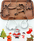 Christmas cookie cutter set on tray