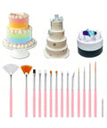 Decorating brushes with cakes