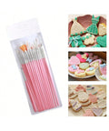 Brush set packaging and decorated cookies