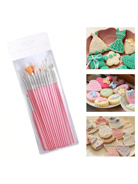 Brush set packaging and decorated cookies