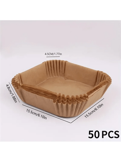 Air fryer paper liner dimensions 15.5 cm, 50 pcs