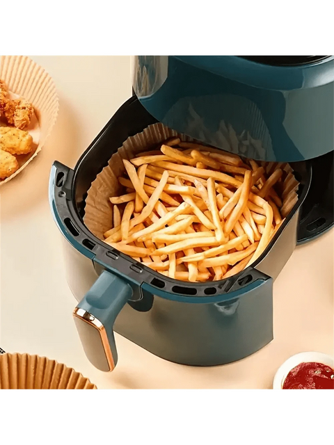 Fries in air fryer liner