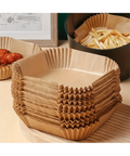 Stack of air fryer paper liners