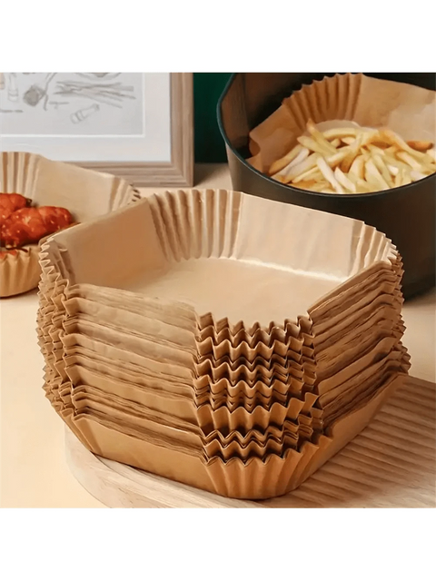 Stack of air fryer paper liners