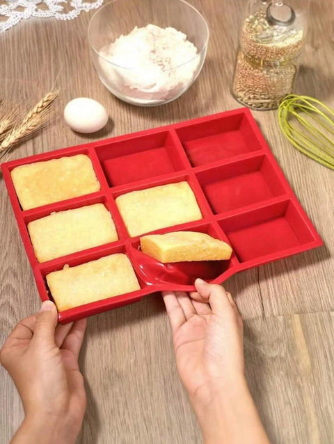 Releasing mini cakes from silicone loaf pan