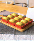 Mini breads baked in 9-cavity silicone mold
