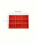 9-cavity silicone mini loaf pan red, 31.2 x 21 cm