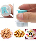 Letter plunger stamp in use