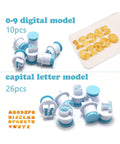 Number and capital letter stamp models
