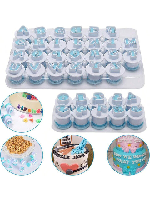 Alphabet and number plunger stamp sets