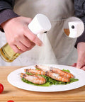 Oil sprayer on shrimp