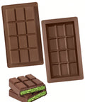 Large silicone chocolate bar mold and filled bar