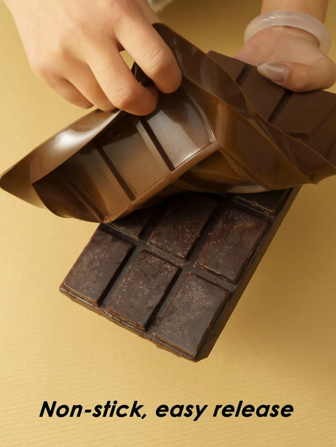 Releasing chocolate bar from mold