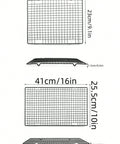 Cooling rack size chart 41 x 25.5 cm