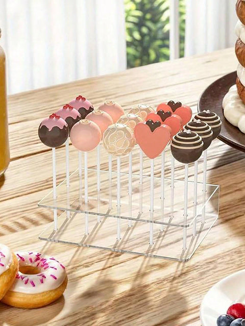 Cake pops on acrylic stand