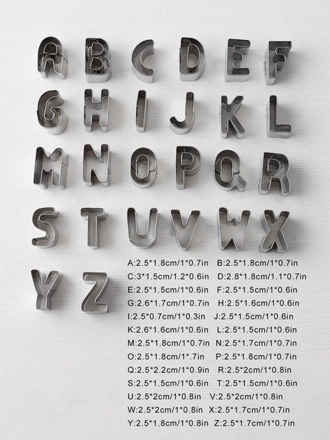Alphabet cookie cutters letter detail