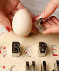 Stainless steel letter cutter set layout