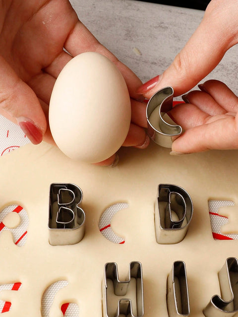 Stainless steel letter cutter set layout