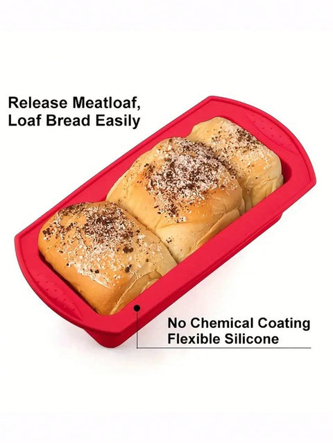Silicone Rectangular Loaf Baking Tray releases bread easily Munchies Tools