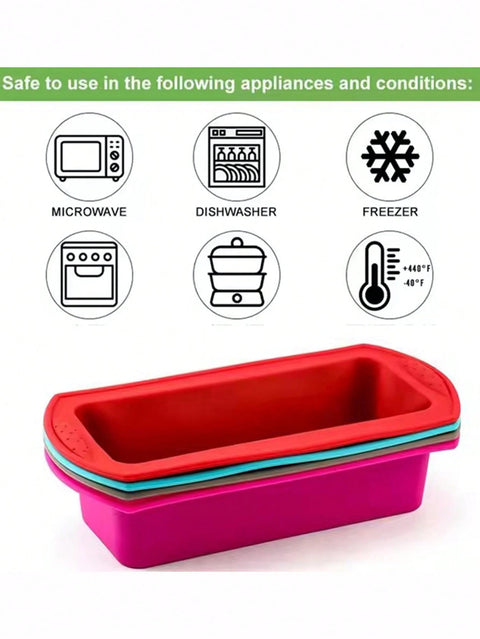 Silicone Rectangular Loaf Baking Tray microwave, oven, dishwasher and freezer safe Munchies Tools
