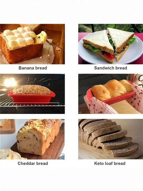 Silicone Rectangular Loaf Baking Tray for banana bread, sandwich bread and keto loaf Munchies Tools