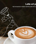 Thermometer probe as latte art pen