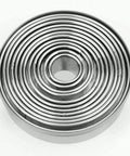 12 round cookie cutters nested