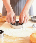 Cutting doughnuts with round cutters