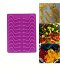 Gummy worm mold and gummy worms