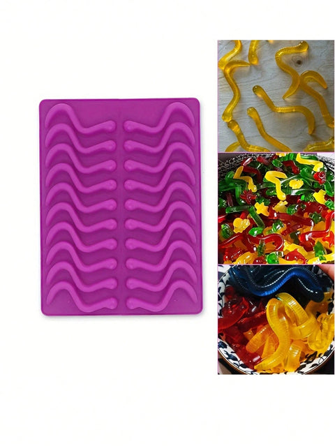 Gummy worm mold and gummy worms