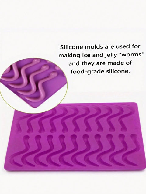Gummy worm mold dimensions 24.2 x 17.8 cm