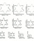 Snowflake cutter sizes 4.5 to 20 cm