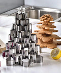 Stacked snowflake cutters