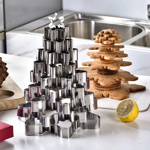 Stacked snowflake cutters