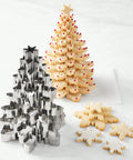 10-piece snowflake cookie cutter set with star tree