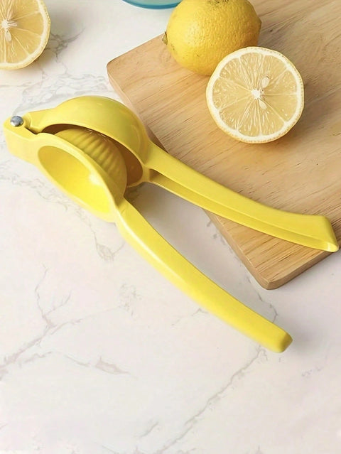 Yellow lemon squeezer on board