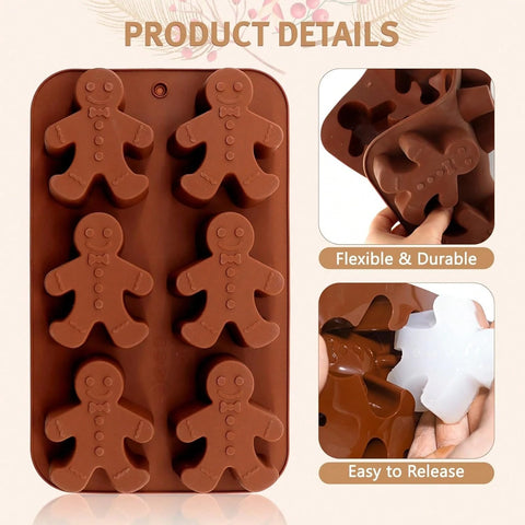 Gingerbread silicone mold size