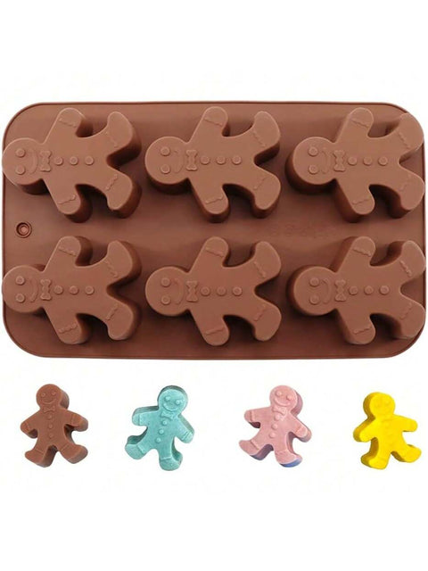 Christmas gingerbread man silicone mold