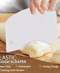 Plastic dough scraper