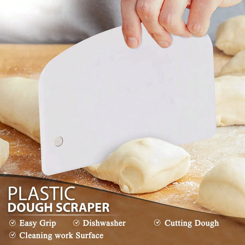 Plastic dough scraper