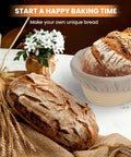 Sourdough loaves and proofing basket