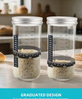 Sourdough starter jar kit in use