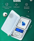 Pocket scale size 12 x 6 cm