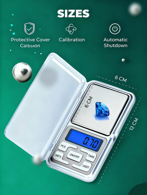Pocket scale size 12 x 6 cm
