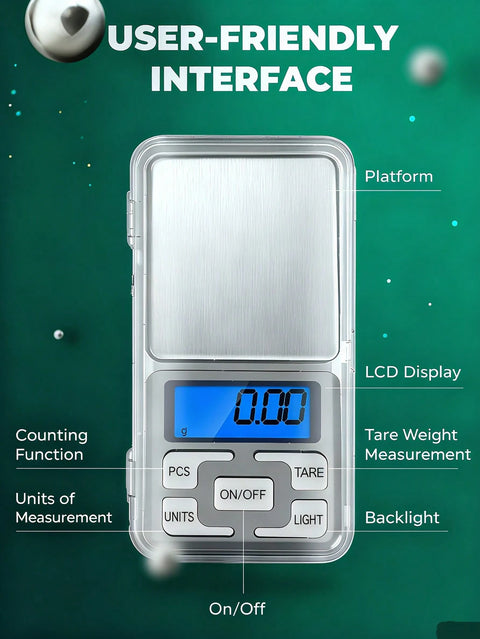 Pocket scale buttons